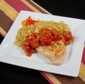Flattened Chicken with Spicy Tomato Sauce