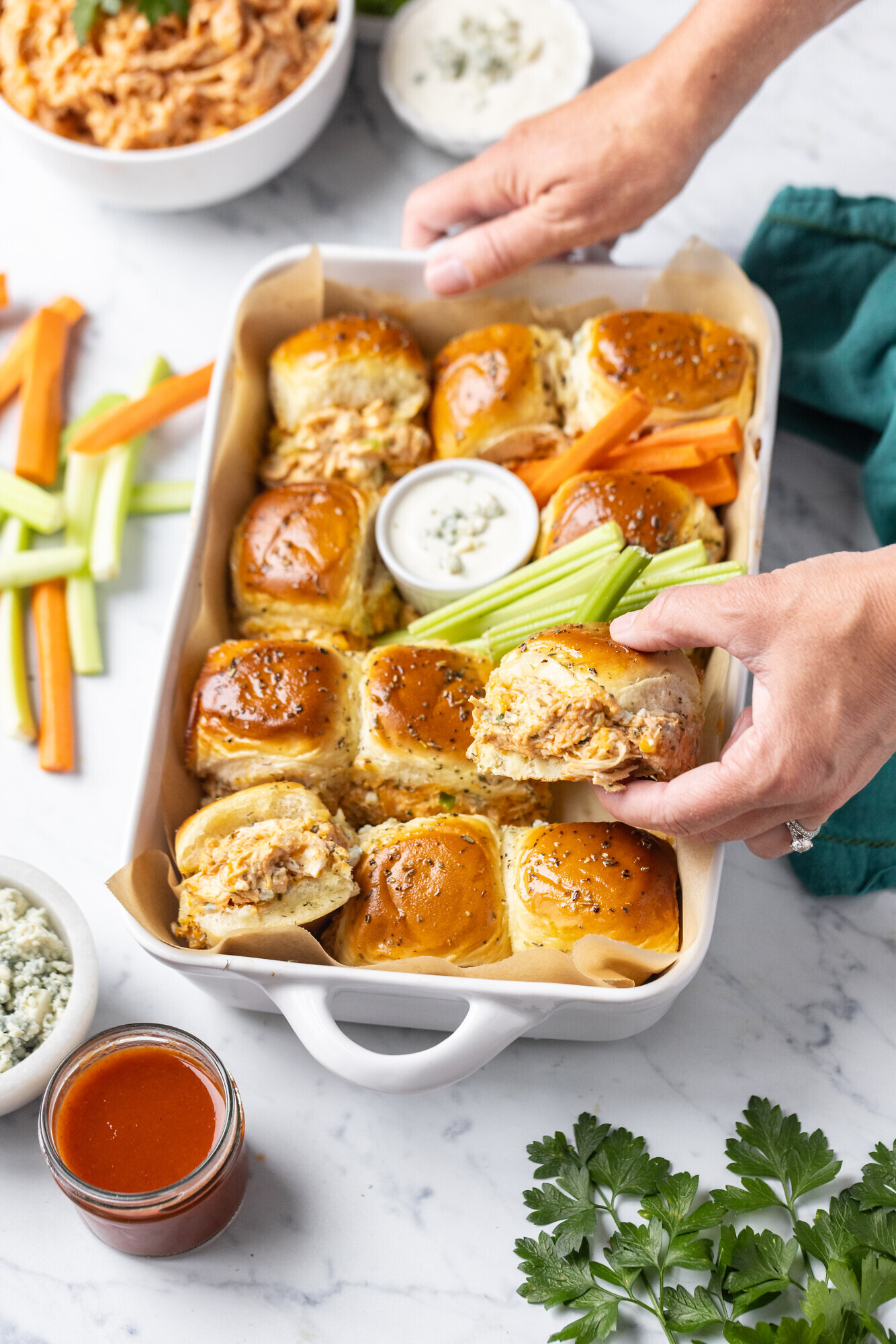buffalo-chicken-sliders-Ingredients