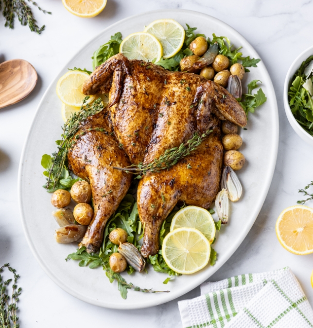 Lemon-Thyme-Roasted-Spatchcock
